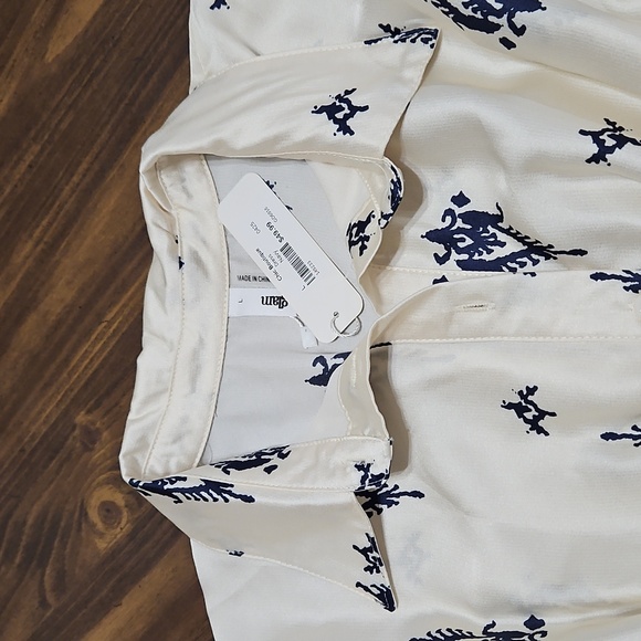 Glam Cream and Navy Casual Dress - Picture 11 of 12